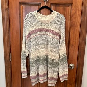 American Eagle women’s sweater. Cream/multi-color.  Size small.